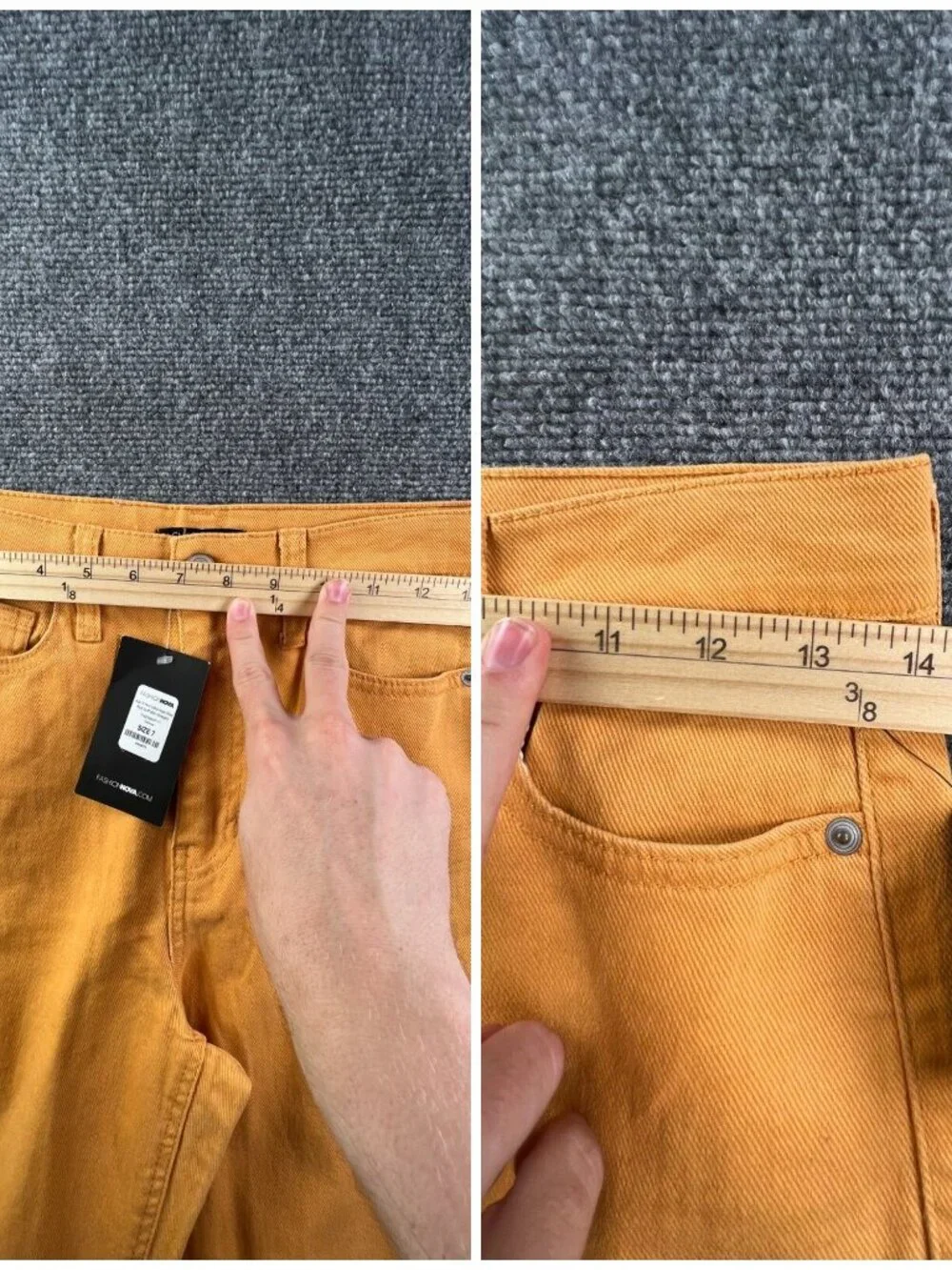 Fashion Nova Pants Size 7 / 28 Orange Slim Straight NWT Cotton Stretch High Rise